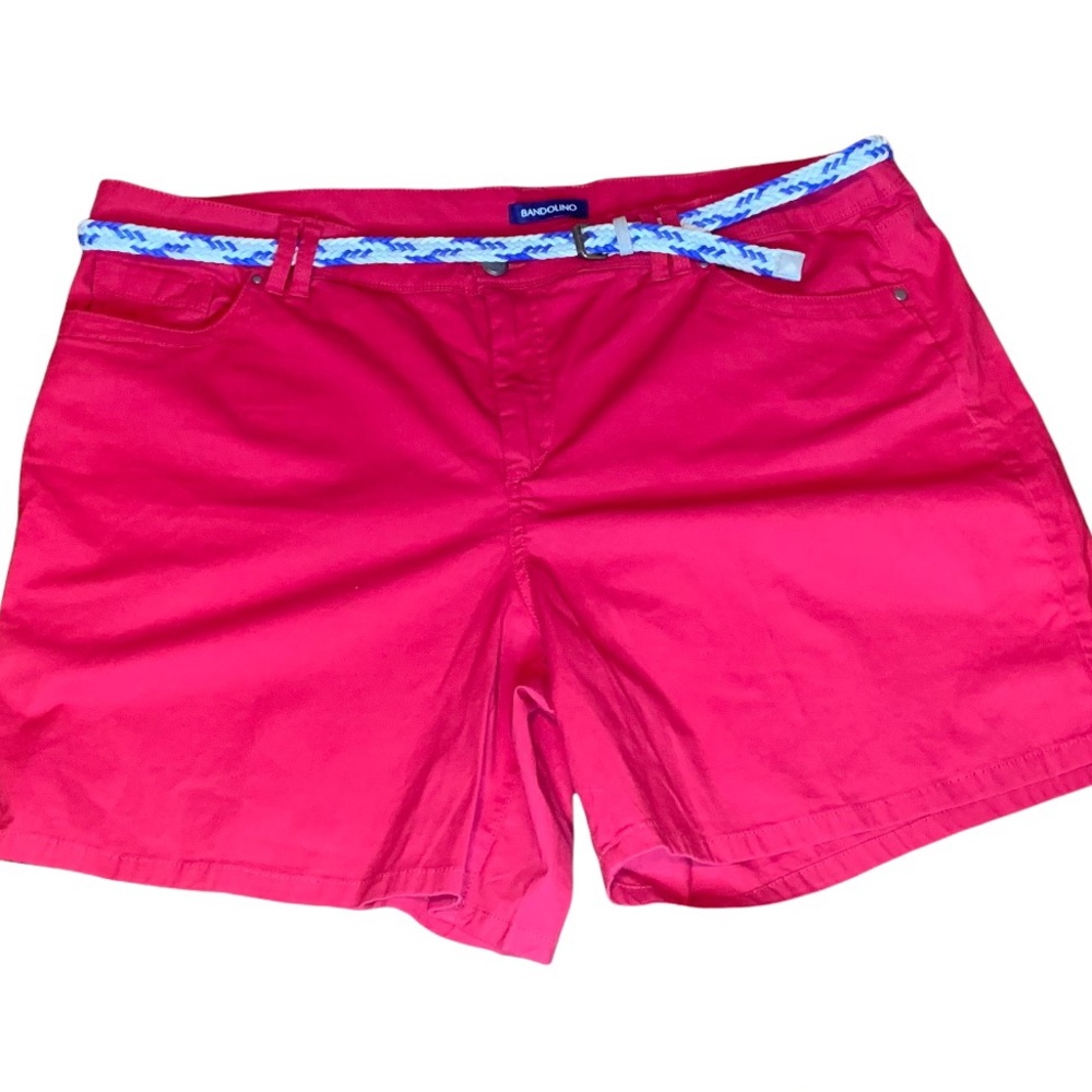Bandolino Red Amalia Shorts with Belt and Pockets Size 20W